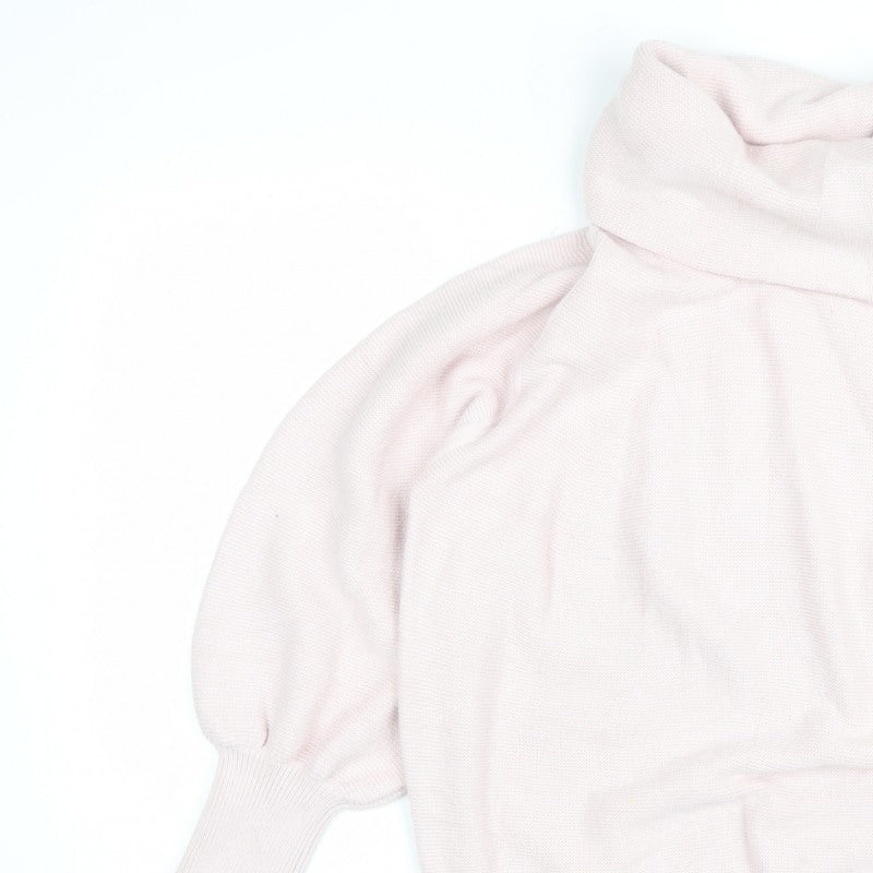 Phase Eight Womens Pink L Cowl Neck Balloon Sleeve Cashmere Jumper