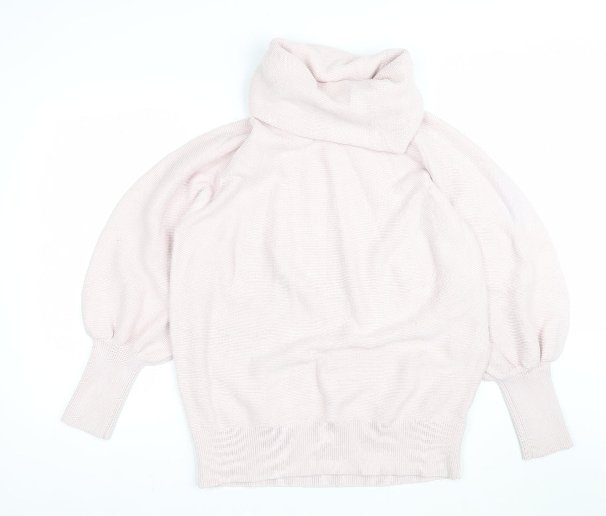 Phase Eight Womens Pink L Cowl Neck Balloon Sleeve Cashmere Jumper