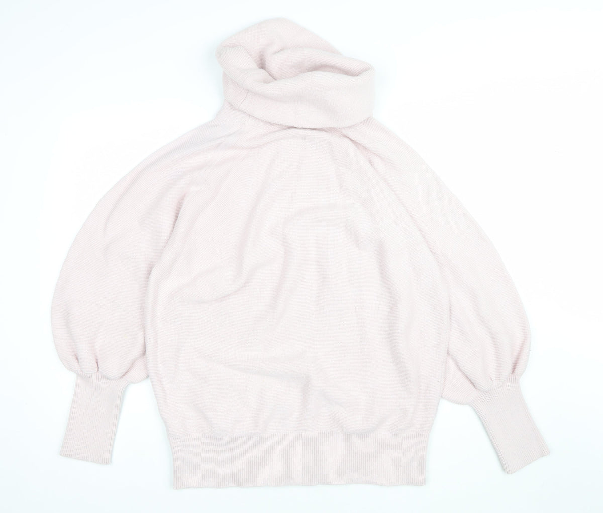 Phase Eight Womens Pink L Cowl Neck Balloon Sleeve Cashmere Jumper