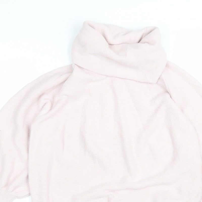 Phase Eight Womens Pink L Cowl Neck Balloon Sleeve Cashmere Jumper