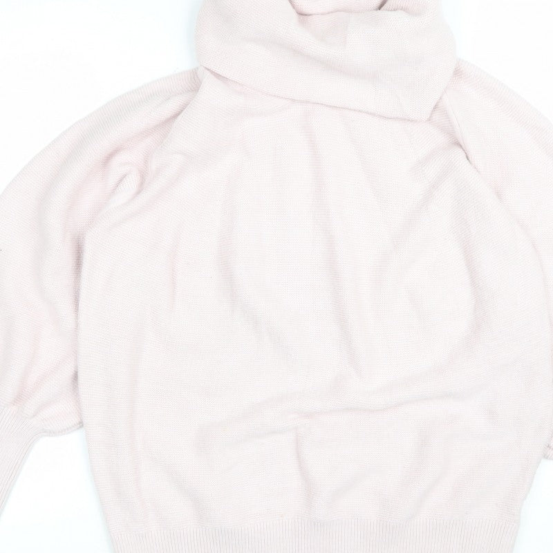 Phase Eight Womens Pink L Cowl Neck Balloon Sleeve Cashmere Jumper