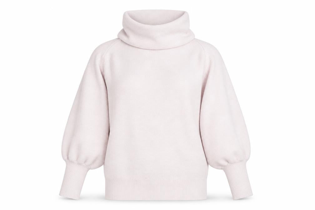 Phase Eight Womens Pink L Cowl Neck Balloon Sleeve Cashmere Jumper