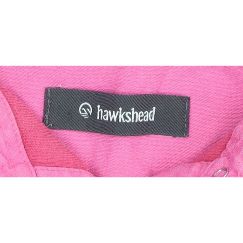Hawkshead Women’s Pink Size 14 Long Sleeve Cotton Stretch Polo Top