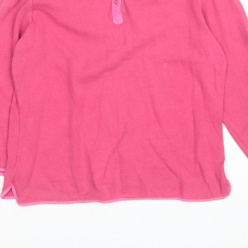 Hawkshead Women’s Pink Size 14 Long Sleeve Cotton Stretch Polo Top