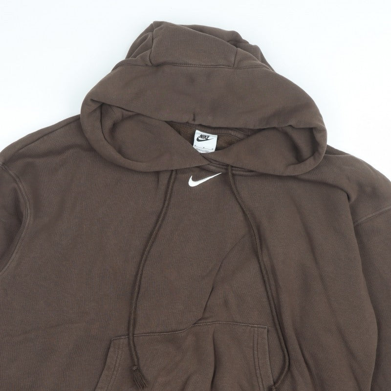 Nike Women’s Brown Logo Pullover Fleece Hoodie Size M