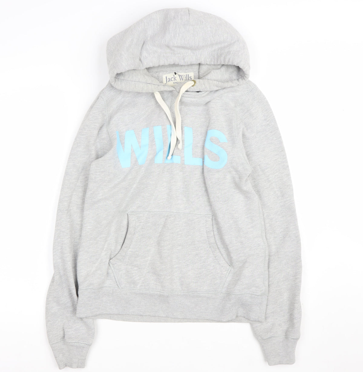 Jack Wills Women’s Grey Size 12 Pullover Hoodie Logo Graphic