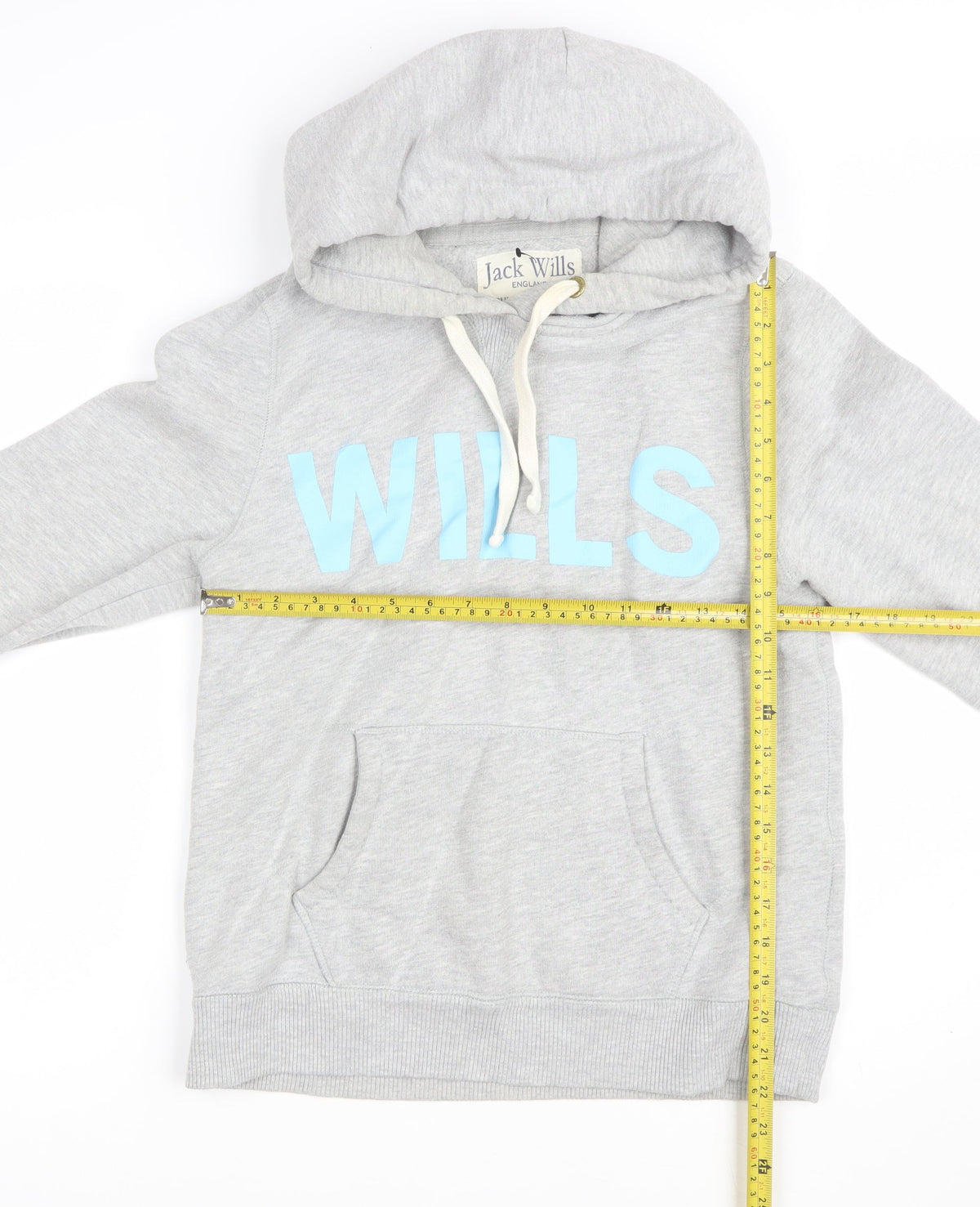 Jack Wills Women’s Grey Size 12 Pullover Hoodie Logo Graphic