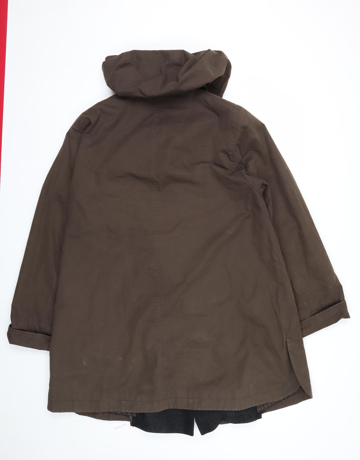 Loden Frey Men's Brown Size 52 Hooded Parka Coat Lined Button Winter