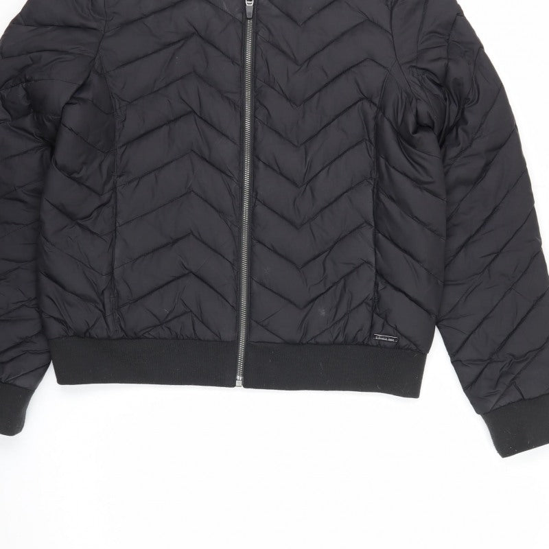 Sweaty Betty Unisex Adults Black S Quilted Padded Bomber Jacket