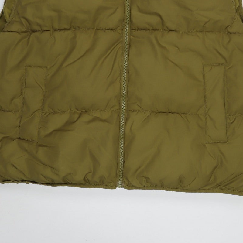 H&M Men's Green L Puffer Gilet Quilted Full Zip Bodywarmer