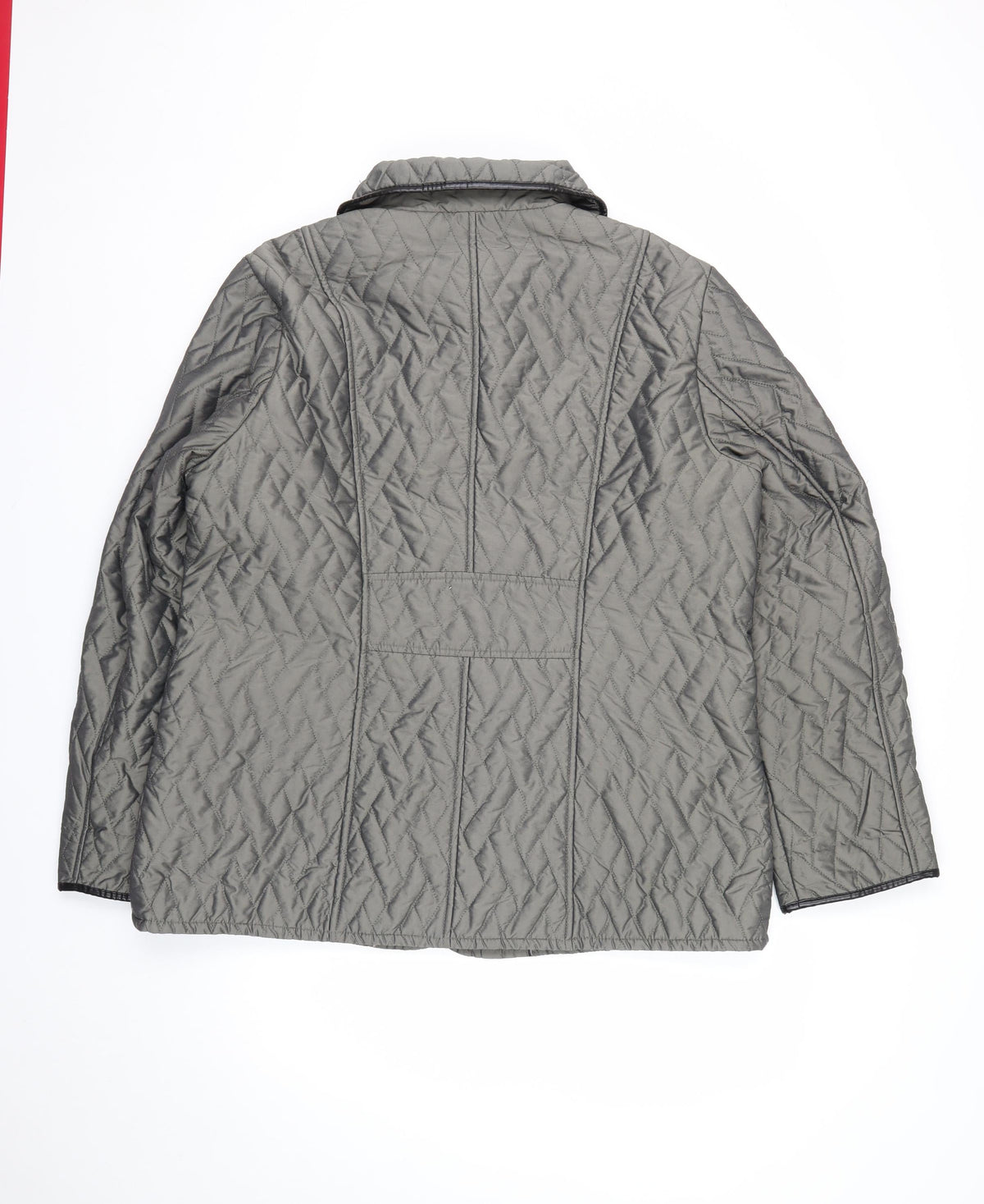 Junge Women’s Grey UK 18 Quilted Padded Snap Front Jacket