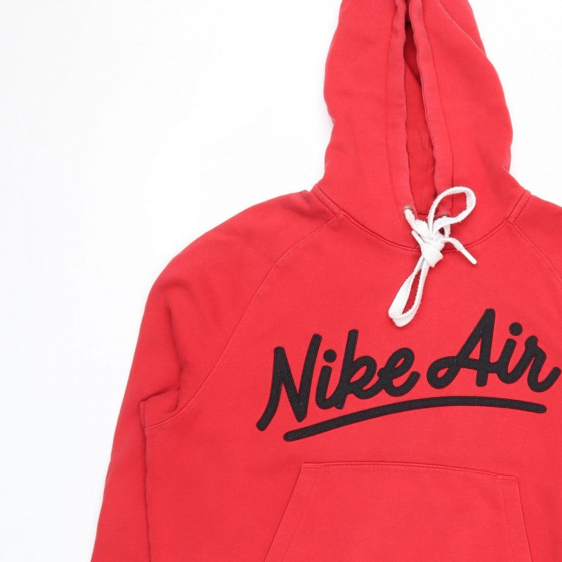 Nike Air Men’s Red M Pullover Hoodie Logo Graphic Fleece