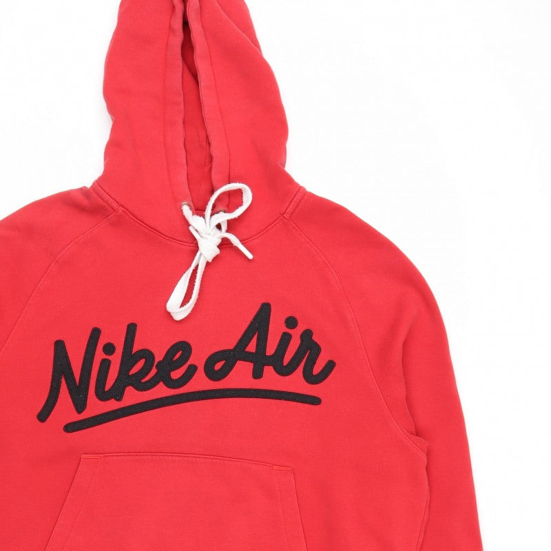 Nike Air Men’s Red M Pullover Hoodie Logo Graphic Fleece
