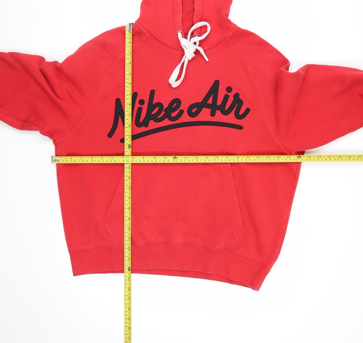 Nike Air Men’s Red M Pullover Hoodie Logo Graphic Fleece