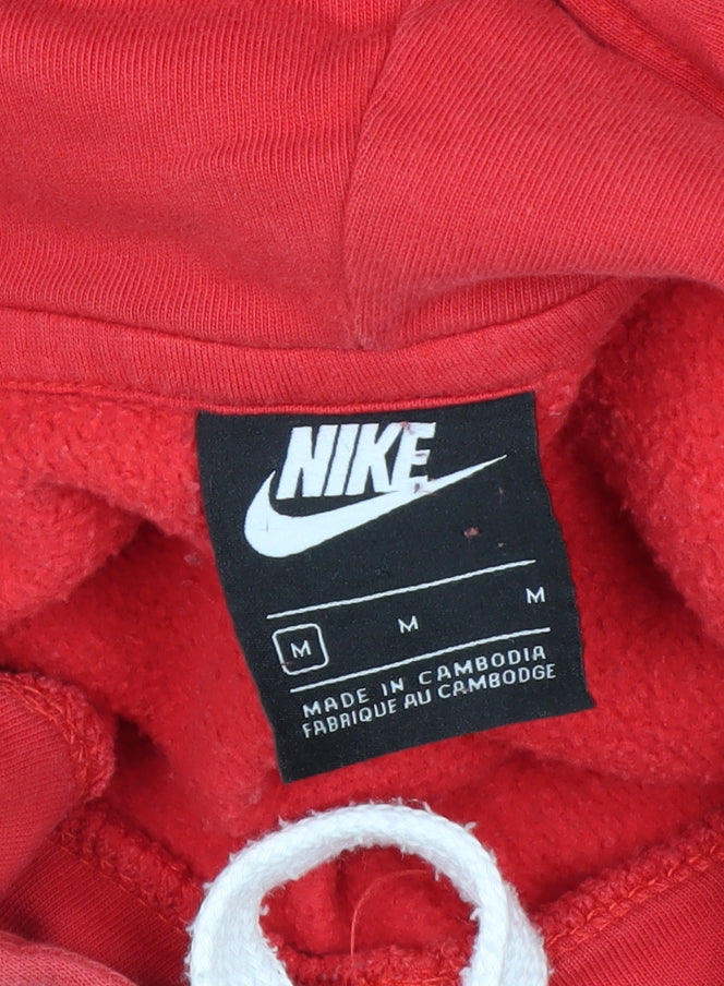 Nike Air Men’s Red M Pullover Hoodie Logo Graphic Fleece