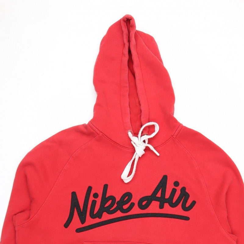 Nike Air Men’s Red M Pullover Hoodie Logo Graphic Fleece