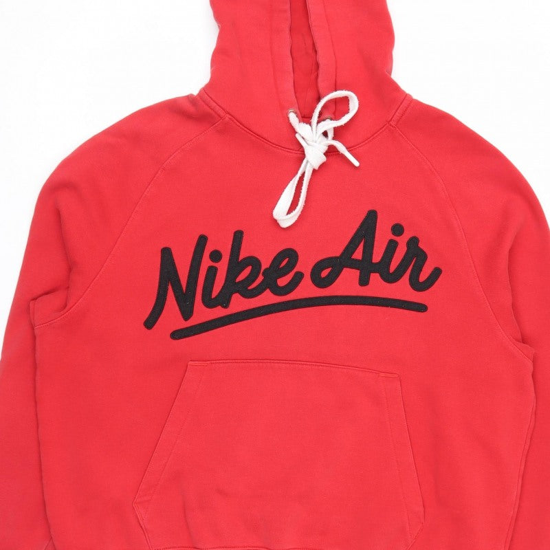 Nike Air Men’s Red M Pullover Hoodie Logo Graphic Fleece