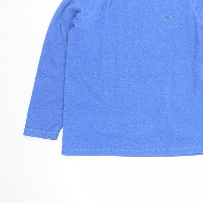 Cotton Traders Men’s Blue M Fleece Mock Neck Pullover Sweatshirt