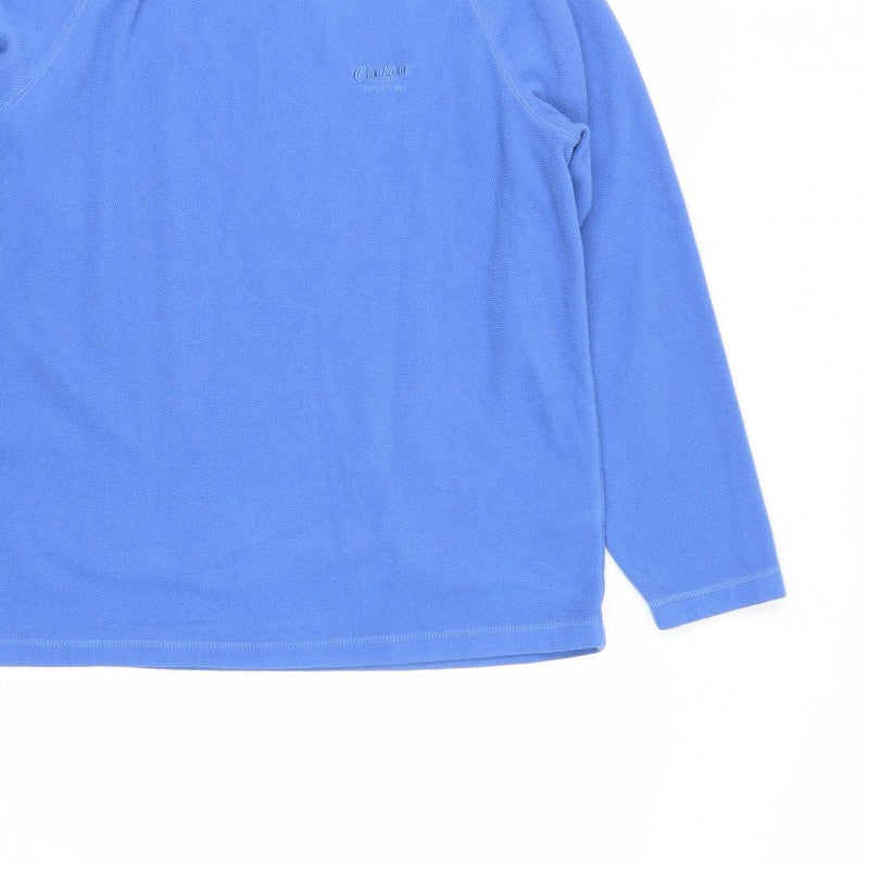 Cotton Traders Men’s Blue M Fleece Mock Neck Pullover Sweatshirt