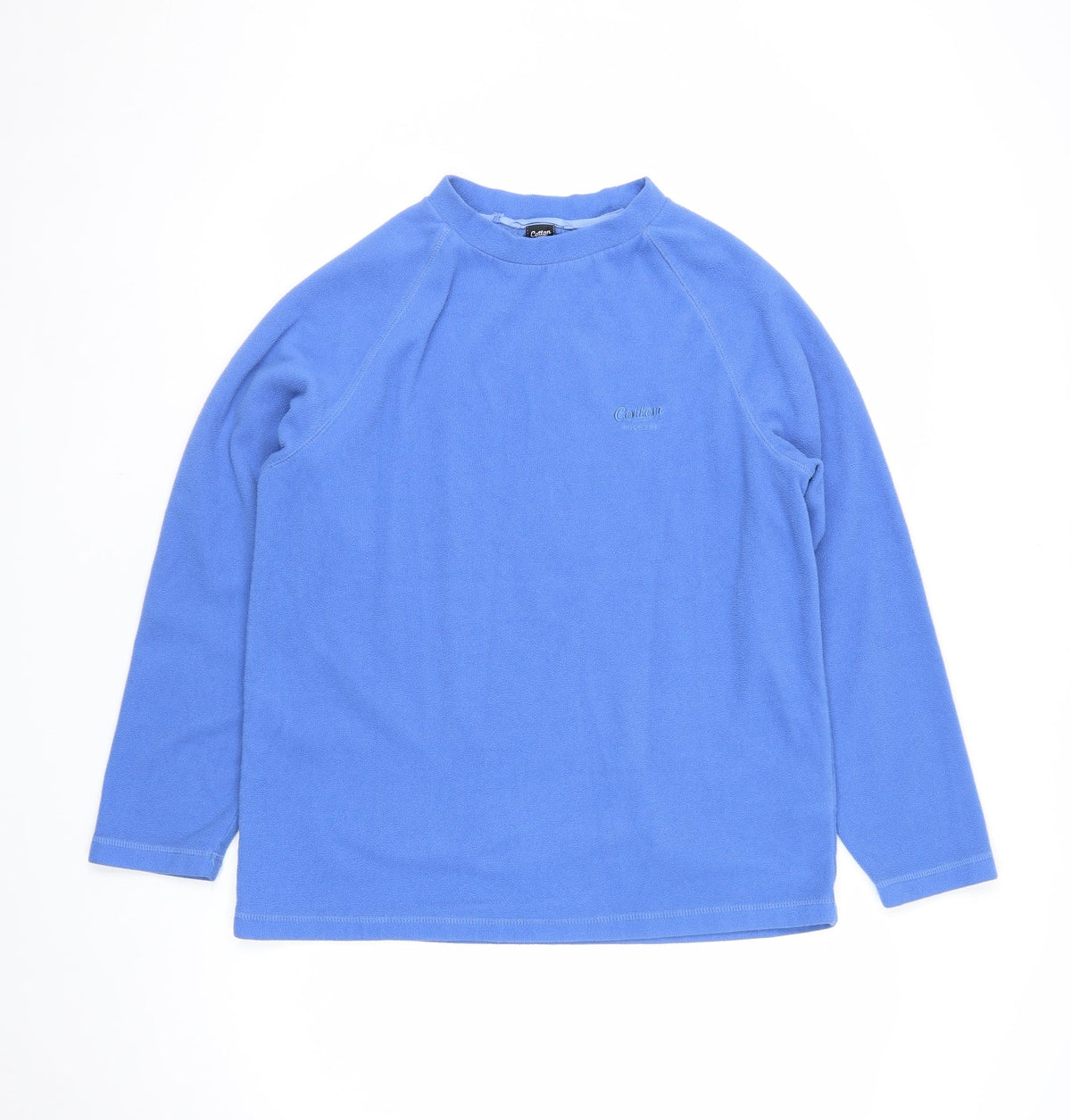 Cotton Traders Men’s Blue M Fleece Mock Neck Pullover Sweatshirt