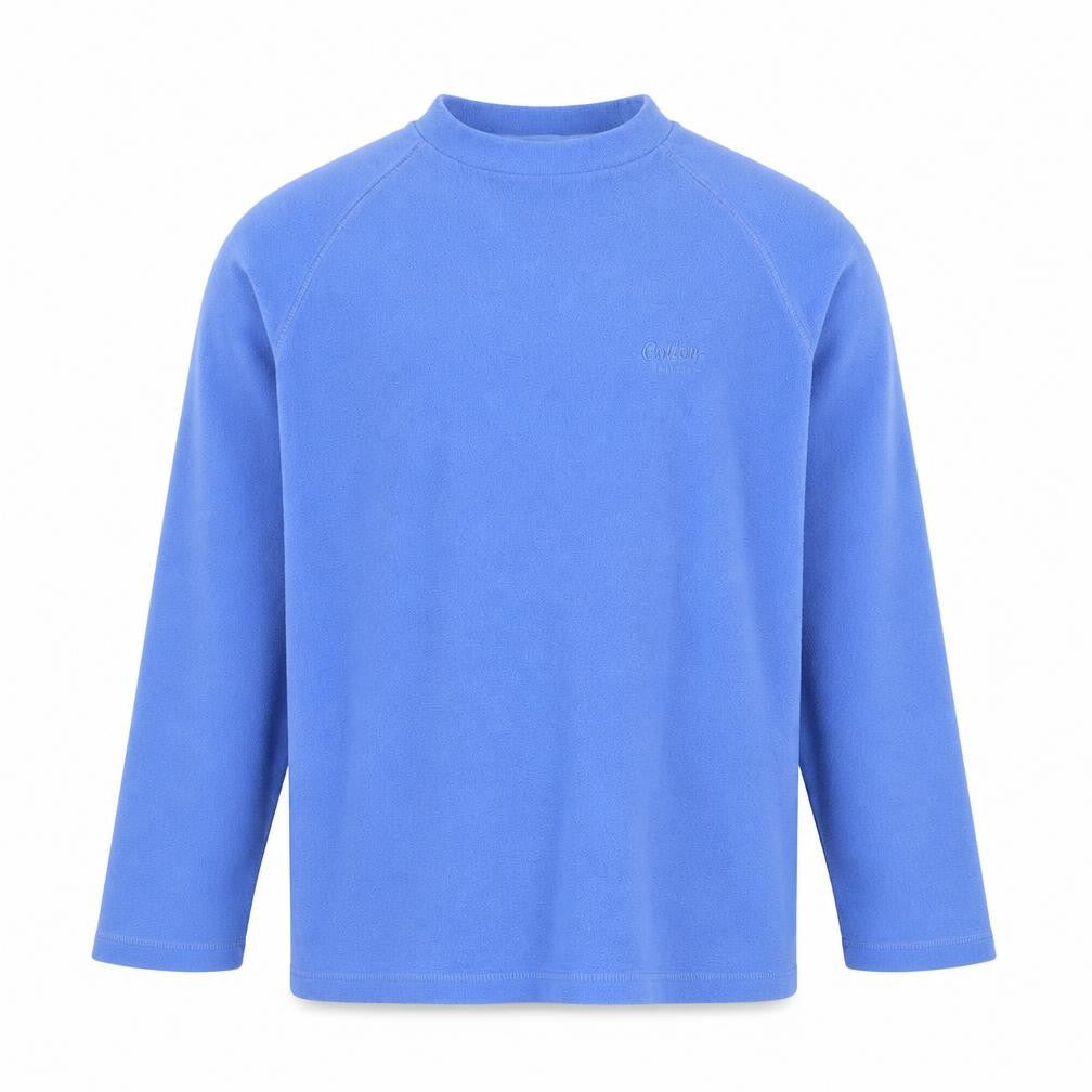 Cotton Traders Men’s Blue M Fleece Mock Neck Pullover Sweatshirt