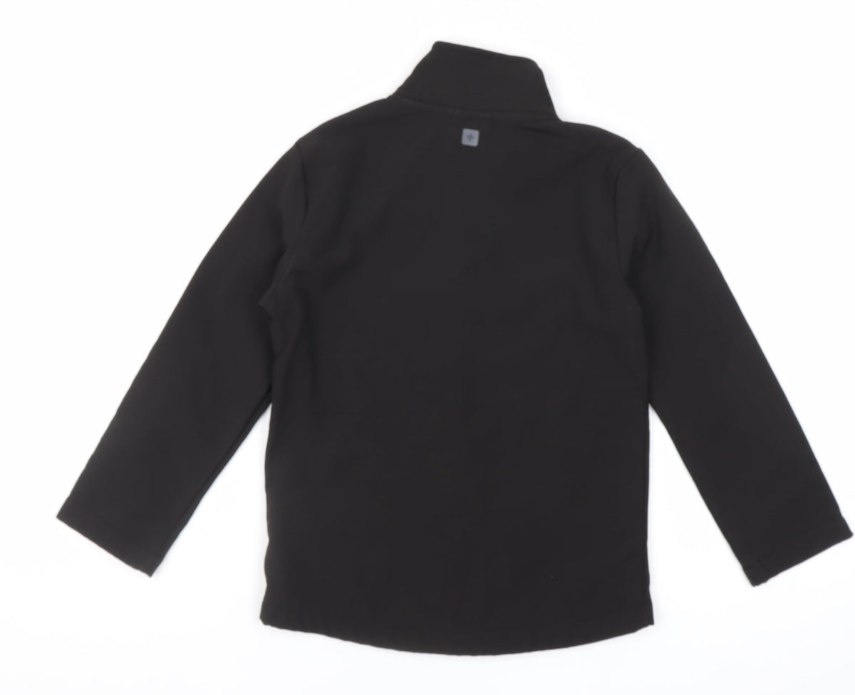 Mountain Warehouse Boys Black 5-6 Years Softshell Water Resistant Jacket
