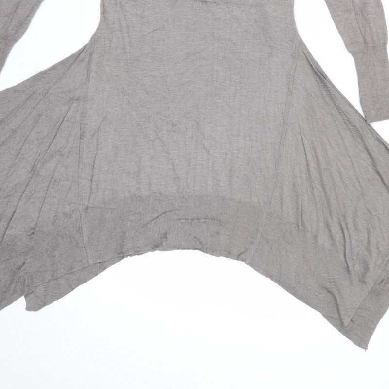 Marks & Spencer Women Grey UK 8 Asymmetric Silk Cashmere Jumper Dress