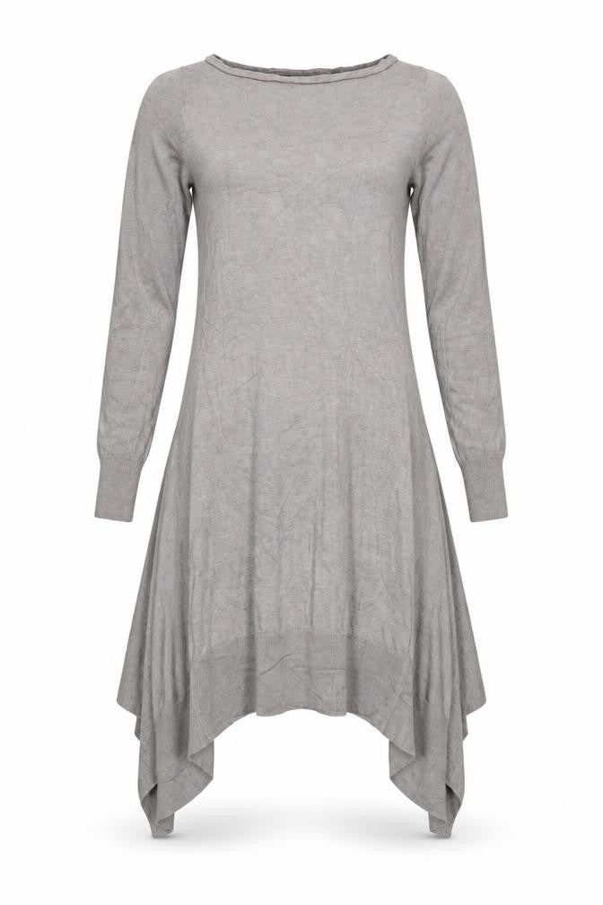 Marks & Spencer Women Grey UK 8 Asymmetric Silk Cashmere Jumper Dress
