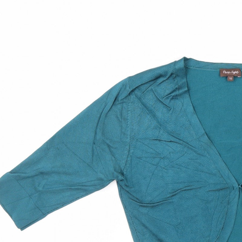 Phase Eight Women’s Blue V-Neck 3/4 Sleeve Open Cardigan Size 10