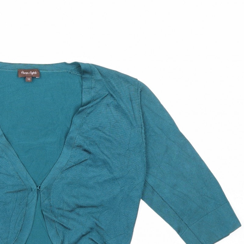 Phase Eight Women’s Blue V-Neck 3/4 Sleeve Open Cardigan Size 10