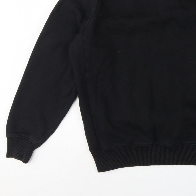Next Men’s Black L Crew Neck Pullover Fleece Sweatshirt