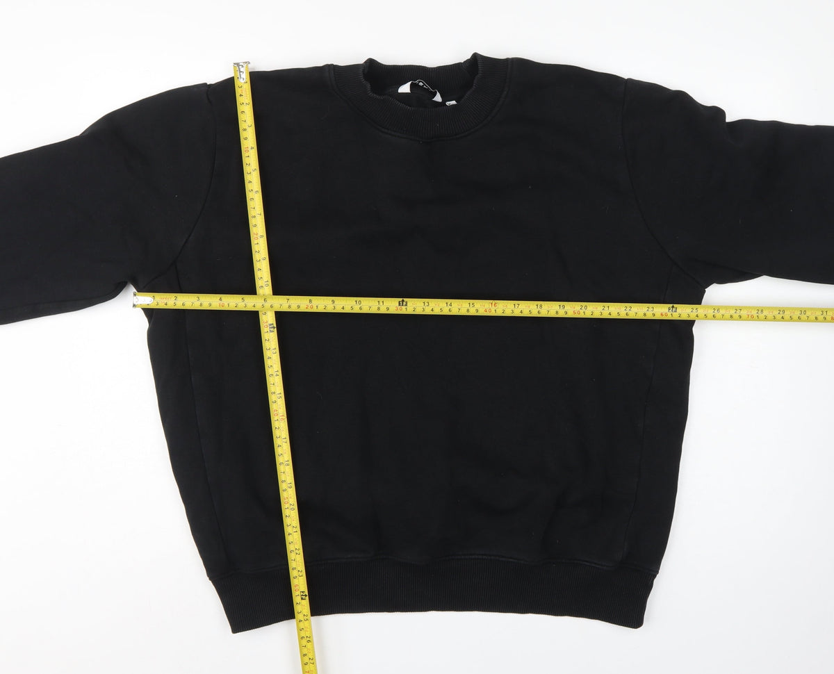 Next Men’s Black L Crew Neck Pullover Fleece Sweatshirt