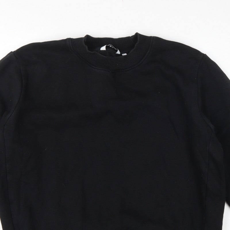 Next Men’s Black L Crew Neck Pullover Fleece Sweatshirt