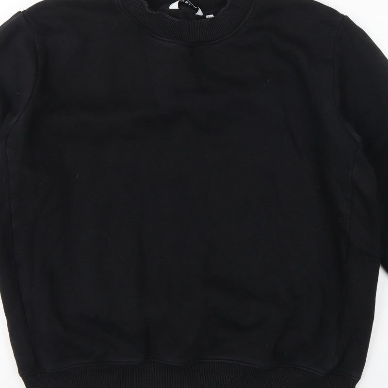 Next Men’s Black L Crew Neck Pullover Fleece Sweatshirt