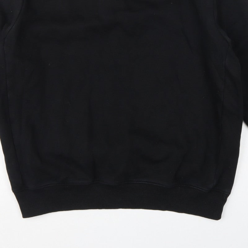 Next Men’s Black L Crew Neck Pullover Fleece Sweatshirt
