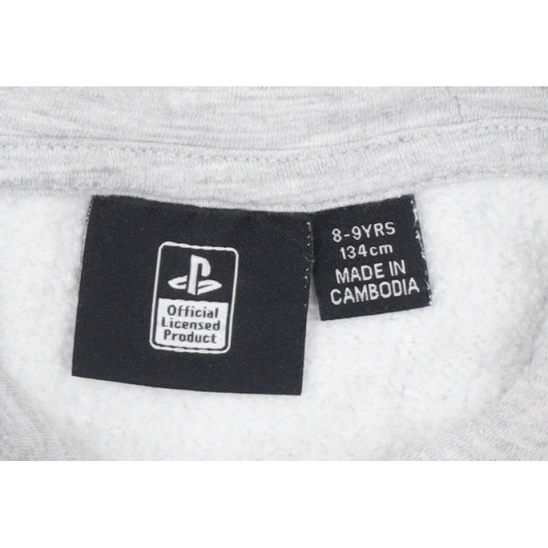 PlayStation Boys Grey Graphic Logo Pullover Hoodie 8-9 Years