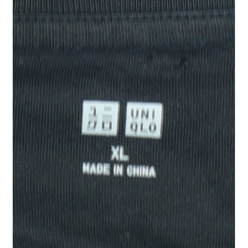 UNIQLO Men’s Black Blue XL Henley Colour Block Sweatshirt