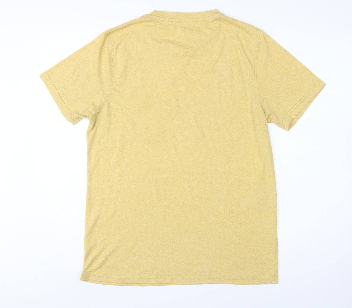 Folk Men’s Yellow Size M Pocket Crew Neck Short Sleeve T-Shirt