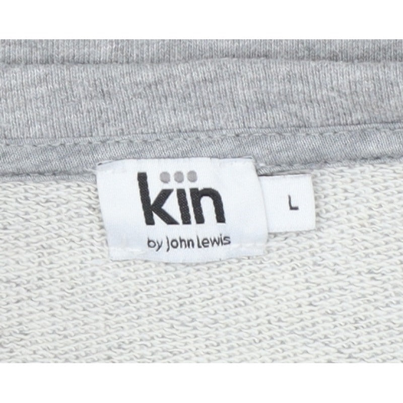 Kin John Lewis Women’s Grey Floral Panel Sweatshirt L Cotton