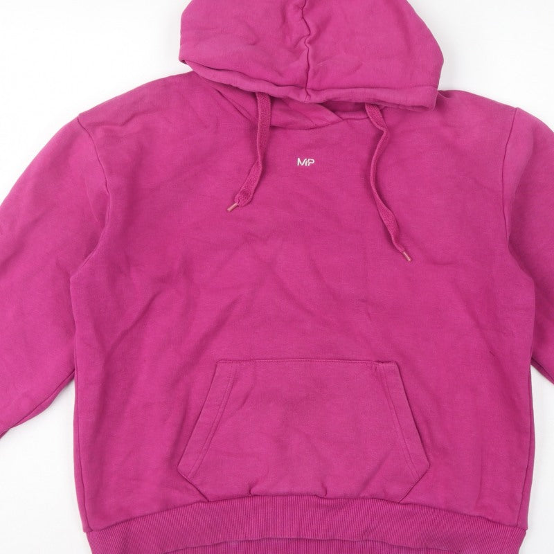 Myprotein Women’s Pink L Pullover Hoodie Logo Pocket