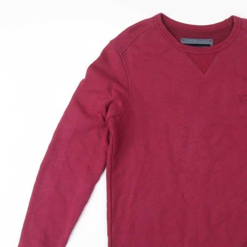 Bonobo Jeans Men’s Red M Crew Neck Pullover Sweatshirt Logo