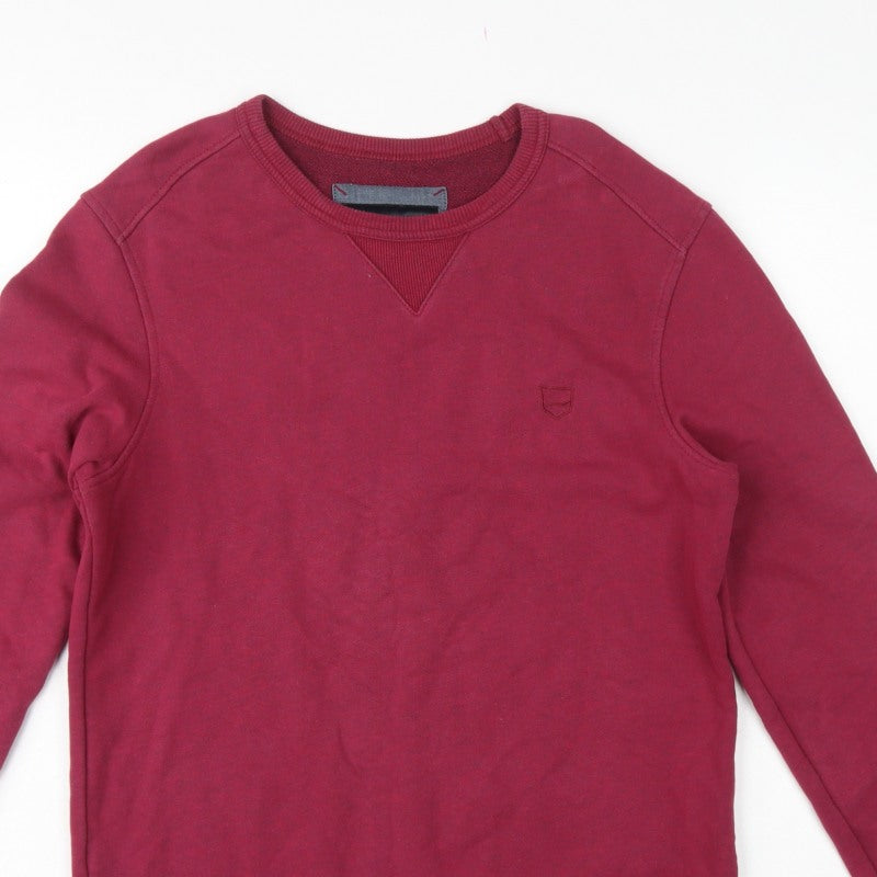 Bonobo Jeans Men’s Red M Crew Neck Pullover Sweatshirt Logo