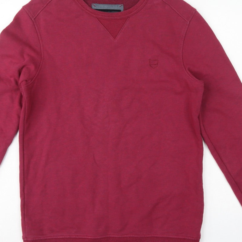 Bonobo Jeans Men’s Red M Crew Neck Pullover Sweatshirt Logo