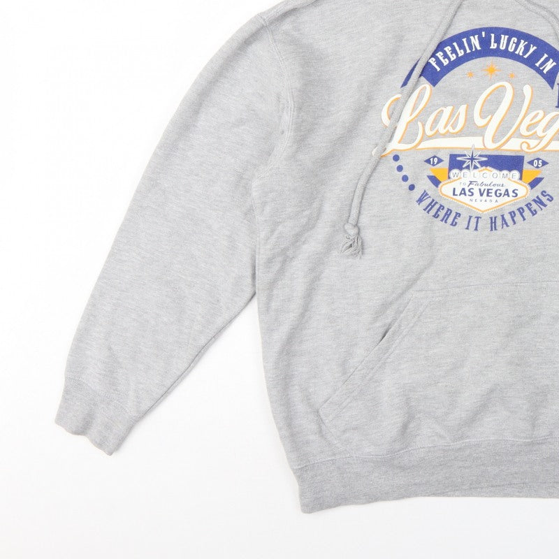 Poin Sportswear Men’s Grey M Las Vegas Graphic Pullover Hoodie