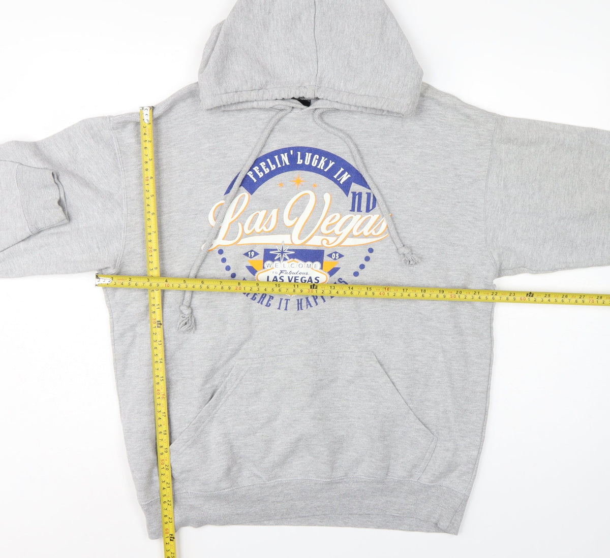 Poin Sportswear Men’s Grey M Las Vegas Graphic Pullover Hoodie