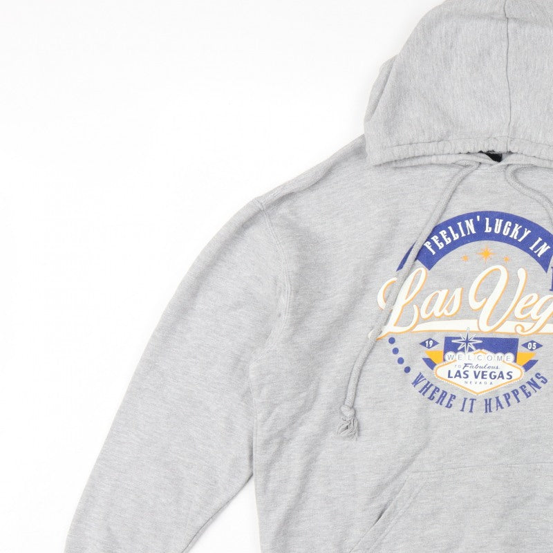 Poin Sportswear Men’s Grey M Las Vegas Graphic Pullover Hoodie