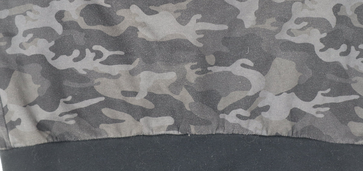 Everlast Men’s Black Grey Camo Full Zip Hoodie UK XL Logo