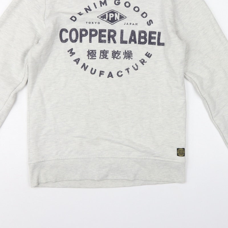 Superdry Men's Grey M Copper Label Graphic Print Crew Neck Sweatshirt