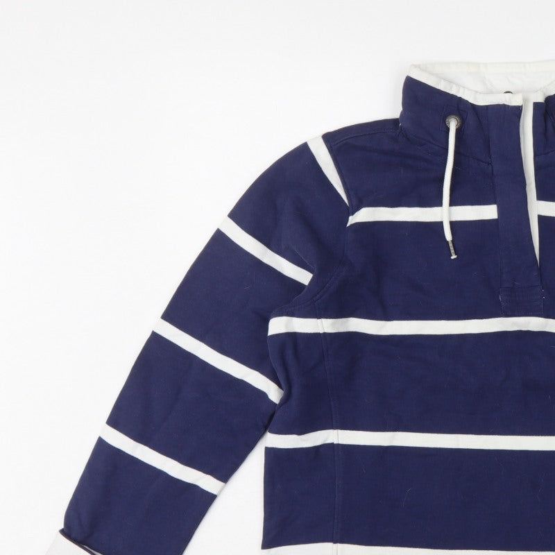 Crew Clothing Co Women’s Navy Stripe Size 16 Henley Sweatshirt