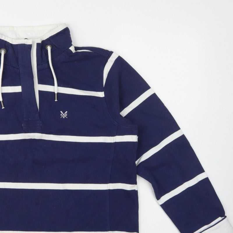 Crew Clothing Co Women’s Navy Stripe Size 16 Henley Sweatshirt